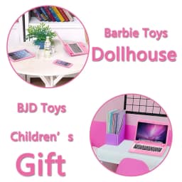 1:12 Dollhouse Toy Mini Simulation Laptop Phone Tablet Ipad Accessories Fit Barbies,BJD,Blythe Doll Children's Gift Girl DIY Toy