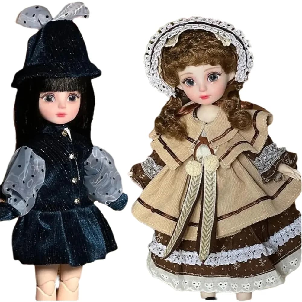 1 Set 1/6 SD 30cm Bjd Doll with Clothes Long Hair with Wig Make Up Princess Dress Up BJD Dolls Attractive Eyes Anime