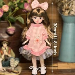 1 Set 1/6 SD 30cm Bjd Doll with Clothes Long Hair with Wig Make Up Princess Dress Up BJD Dolls Attractive Eyes Anime