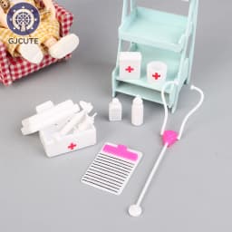 10Pcs/set Dollhouse Miniature Stethoscope Mini Syringe Medical Appliances Doctor Tool Model Hospital Scene Decoration Toys