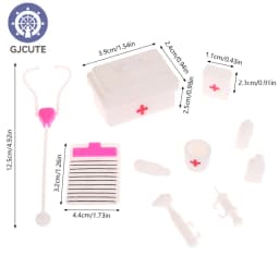 10Pcs/set Dollhouse Miniature Stethoscope Mini Syringe Medical Appliances Doctor Tool Model Hospital Scene Decoration Toys
