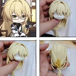Custom Commission Ob11 Ob22 Hair Head Ultra Light Clay Handmade Customized Product Anime Game Cosplay Toy Accessories