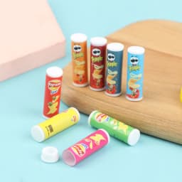 4pcs/set 1:12 Dollhouse Mini Canned Potato Chips Miniature Food Toy Model Shooting Props Excluding Potato Chips