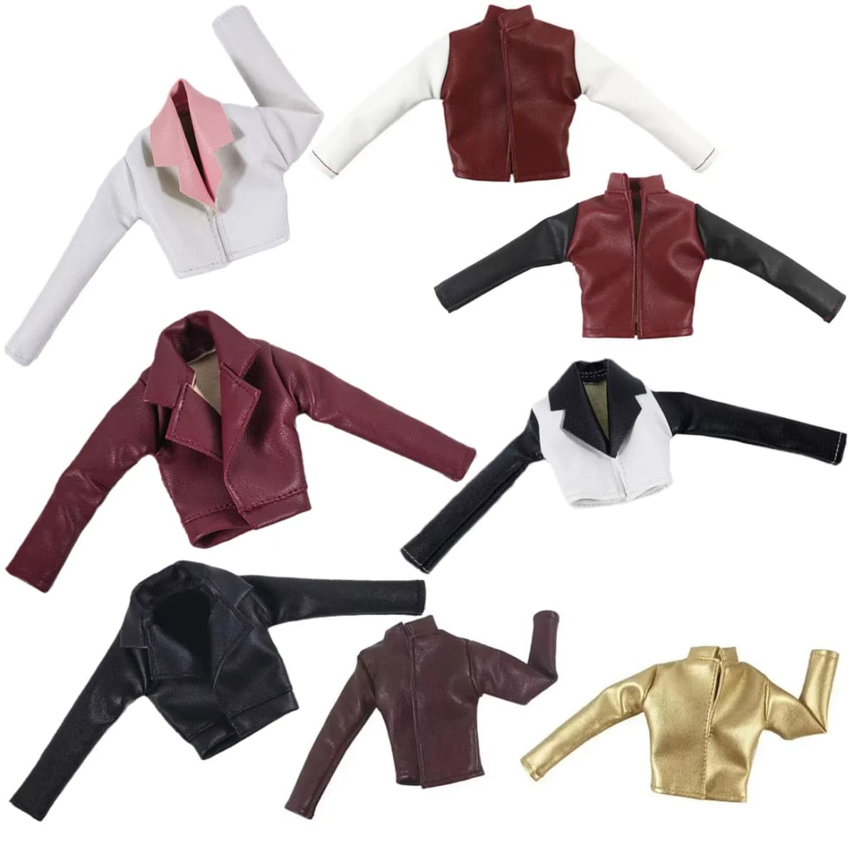 Handmade Doll Clothes Leather jackets for 11.5 inch 30cm Doll Clothes doll accessories Many Style for Choice