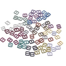 10pc High quality 15 colors Mini Ultra-small Belt Buttons Diy Dolls Buckles Tri-glide Buckle Doll Bags Accessories 5*6mm Buckles