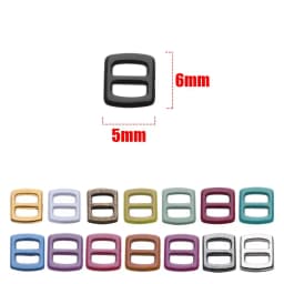 10pc High quality 15 colors Mini Ultra-small Belt Buttons Diy Dolls Buckles Tri-glide Buckle Doll Bags Accessories 5*6mm Buckles