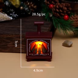1PCS Dollhouse Miniature Fireplace Glowing Stove Model House Furniture Kitchen Living Scene Decor Toy