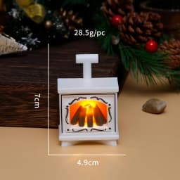 1PCS Dollhouse Miniature Fireplace Glowing Stove Model House Furniture Kitchen Living Scene Decor Toy