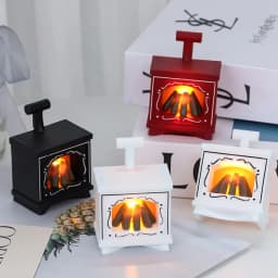 1PCS Dollhouse Miniature Fireplace Glowing Stove Model House Furniture Kitchen Living Scene Decor Toy