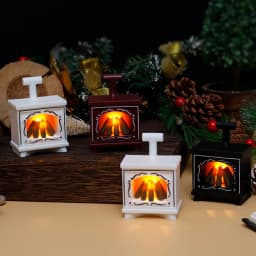 1PCS Dollhouse Miniature Fireplace Glowing Stove Model House Furniture Kitchen Living Scene Decor Toy