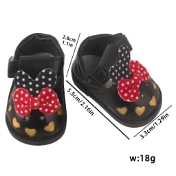5.5CM PU Leather Mini Doll Shoes For 14 Inches American Doll Boots Hollowing Heart Bow Shoes For 35Cm Baby Girl,Lise,Nancy Dolls