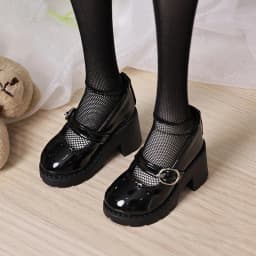 6cm* 3cm Doll Leather Shoes 1/4 Bjd Doll Thick Sole Round Toe High Heels Suitable For Dollfie Dream Mid-Dk Dod DollMore Luts