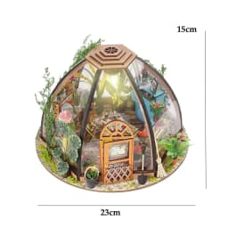 DIY Garden House Wooden Doll House Book Nook Shelf Insert 3D Puzzle Assembly Building Flower Model Room Bookshelf Dollhouse Gift
