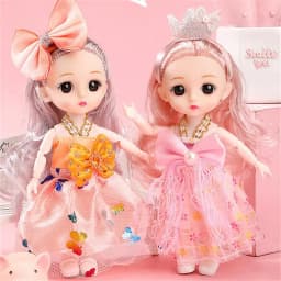 16cm BJD Doll Fashion Princess Doll Figure 1/12 Scale DIY Movable 13 Joints with Clothes and Shoes Happy Girl Gift Child Toys