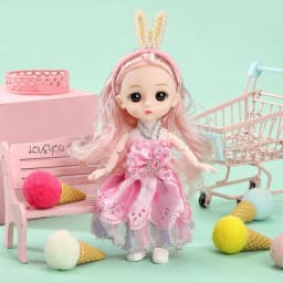 16cm BJD Doll Fashion Princess Doll Figure 1/12 Scale DIY Movable 13 Joints with Clothes and Shoes Happy Girl Gift Child Toys