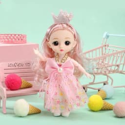 16cm BJD Doll Fashion Princess Doll Figure 1/12 Scale DIY Movable 13 Joints with Clothes and Shoes Happy Girl Gift Child Toys
