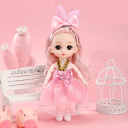 16cm BJD Doll Fashion Princess Doll Figure 1/12 Scale DIY Movable 13 Joints with Clothes and Shoes Happy Girl Gift Child Toys