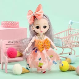 16cm BJD Doll Fashion Princess Doll Figure 1/12 Scale DIY Movable 13 Joints with Clothes and Shoes Happy Girl Gift Child Toys