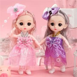 16cm BJD Doll Fashion Princess Doll Figure 1/12 Scale DIY Movable 13 Joints with Clothes and Shoes Happy Girl Gift Child Toys