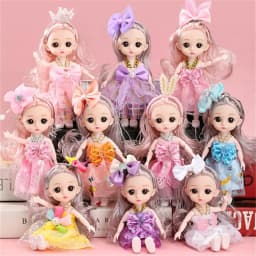 16cm BJD Doll Fashion Princess Doll Figure 1/12 Scale DIY Movable 13 Joints with Clothes and Shoes Happy Girl Gift Child Toys