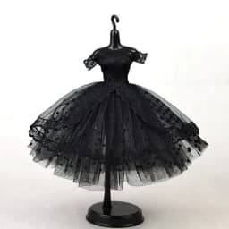 Black Princess Dress for Blythe Dolls New Year Evening Party Dress for BJD Blythe Dolls Off Shoulder Outfits Clothes Accessories