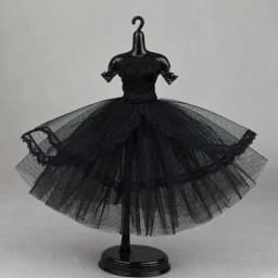 Black Princess Dress for Blythe Dolls New Year Evening Party Dress for BJD Blythe Dolls Off Shoulder Outfits Clothes Accessories