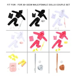9 Styles Male/Female Doll Clothing High Quality 2024 Fashion Casual Wear Shoes Velvet Sportswear Caps 30CM Doll