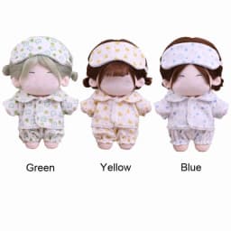 Shirt Shorts Doll Clothes Doll Accessories For 20cm Cotton Doll Pajamas Suit Photo Props Cartoon Mini Blouse Pants Set