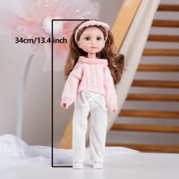 14 Inch Realistic Doll Removable Clothes and Accessories, Made in Premium Quality Vinyl Body, Birthday Gift for Ages 3+