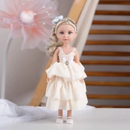 14 Inch Realistic Doll Removable Clothes and Accessories, Made in Premium Quality Vinyl Body, Birthday Gift for Ages 3+