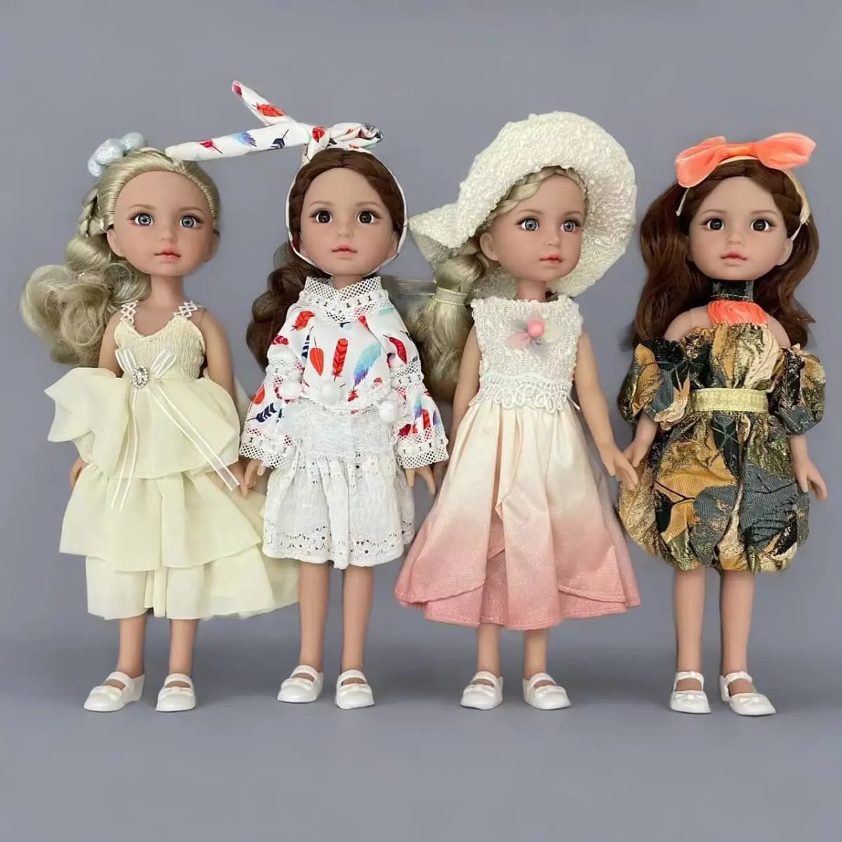 14 Inch Realistic Doll Removable Clothes and Accessories, Made in Premium Quality Vinyl Body, Birthday Gift for Ages 3+