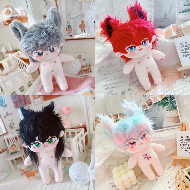Kawaii 20cm IDol Doll Plush Cotton Star Dolls Stuffed Baby Plushies No Attributes Toy Fans Collection Children Boys Girls Gifts