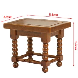 1:12 Dollhouse Miniature Wooden Brown Coffee Table Bedside Stool Doll Furniture Decor Toy