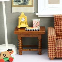 1:12 Dollhouse Miniature Wooden Brown Coffee Table Bedside Stool Doll Furniture Decor Toy