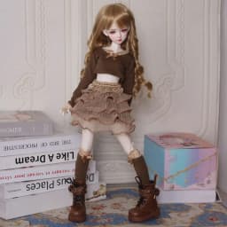 1/3 1/4 1/6 Doll's Clothes Suit for 60/45/30cm Bjd Doll Knitted Top Yarn Skirt Diy Girl Toy Dress Up Play House Doll Accessories