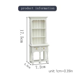 1Pcs 1:12 Dollhouse Miniature Bookcase Cabinet Model Doll Home Display Cabinets Storage Racks Mini Furniture Decor Toy