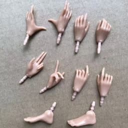MENGF Doll Hands Feet 1/6 Doll Parts Beige Latin Dark Brown Doll Accessories DIY Dressing Doll Decors Hands Legs Feet