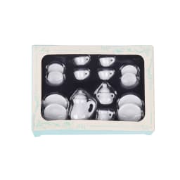 1Set Ceramic Scale 1:12 Doll House Miniature Porcelain Tea Cup Set Tableware Kitchen Dollhouse Teapot DIY Toys