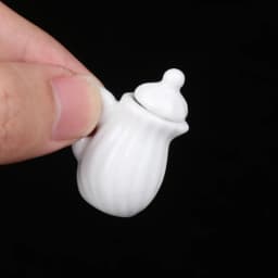 1Set Ceramic Scale 1:12 Doll House Miniature Porcelain Tea Cup Set Tableware Kitchen Dollhouse Teapot DIY Toys