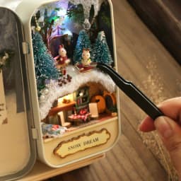 Box Theater Mini Doll House Desk Decorations Miniature DIY Dollhouse Kits Furniture Case Toys For Xmas Birthday Gifts