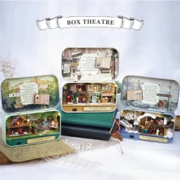 Box Theater Mini Doll House Desk Decorations Miniature DIY Dollhouse Kits Furniture Case Toys For Xmas Birthday Gifts