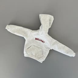 DLBell Blyth Clothes Trendy Grey Hoodie Letter Print Streetwear Casual Pullover Sweatshirt for Blyth OB24 Azone Pullip 1/6 Dolls