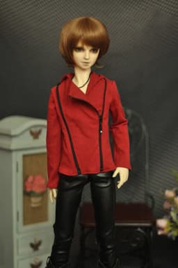 1/4 1/3 scale BJD clothes Red double zipper coat for BJD/SD MSD SD13 SSDF ID72 HID strong Uncle doll accessories C0084