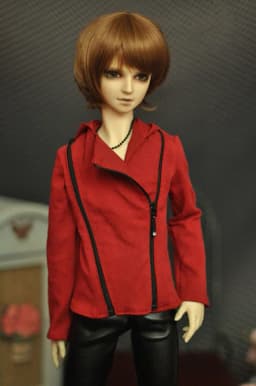 1/4 1/3 scale BJD clothes Red double zipper coat for BJD/SD MSD SD13 SSDF ID72 HID strong Uncle doll accessories C0084