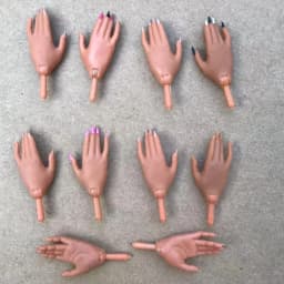 Rainbow Doll Replacement Hands White Brown Black Skin Doll Parts Original Doll Decors 1/6 Doll Hands Shoes Boots Clothes