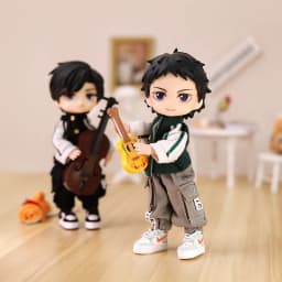 OB11 Baby Clothes Baseball Uniform Letter Overalls Suit Coat Fashion Pants For Obitsu11 YMY Body 1/12 BJD Doll