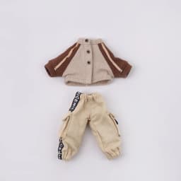 OB11 Baby Clothes Baseball Uniform Letter Overalls Suit Coat Fashion Pants For Obitsu11 YMY Body 1/12 BJD Doll