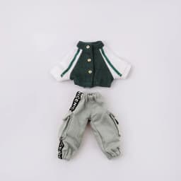 OB11 Baby Clothes Baseball Uniform Letter Overalls Suit Coat Fashion Pants For Obitsu11 YMY Body 1/12 BJD Doll