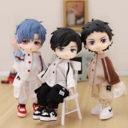 OB11 Baby Clothes Baseball Uniform Letter Overalls Suit Coat Fashion Pants For Obitsu11 YMY Body 1/12 BJD Doll