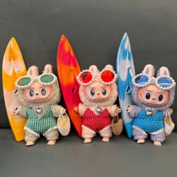 For 15/17cm Labubu Doll Summer Bikini Set Sunglasses Fashion swimsuit Swimming Accessories for 3.0 Big Into Energy Ropa Labubu